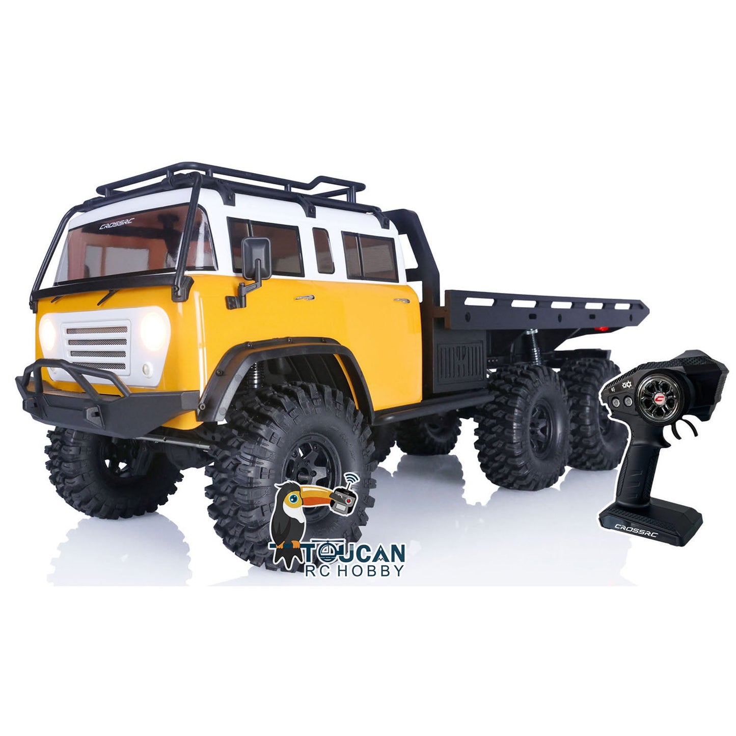 CROSSRC JT6 6WD 6X6 1:10 Scale 2.4GHz RC Crawler Remote Control Flatbed Car Model Lights DIY Simualtion Vehicle PNP ESC Motor Servo