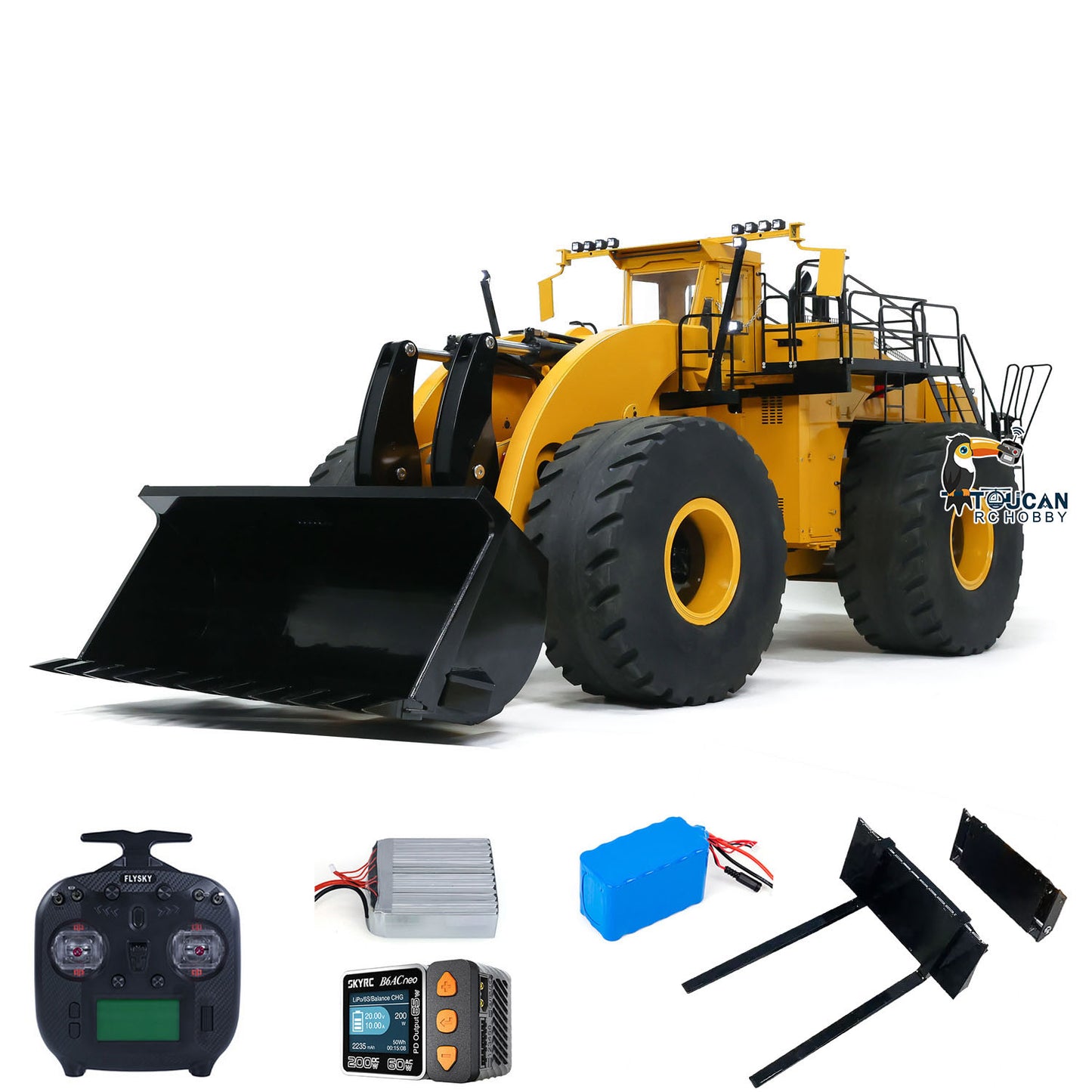 150KG! 1/14 RC Hydraulic Loader Heavy Duty L2350 Remote Control Construction Vehicles with Sound Light Smoke
