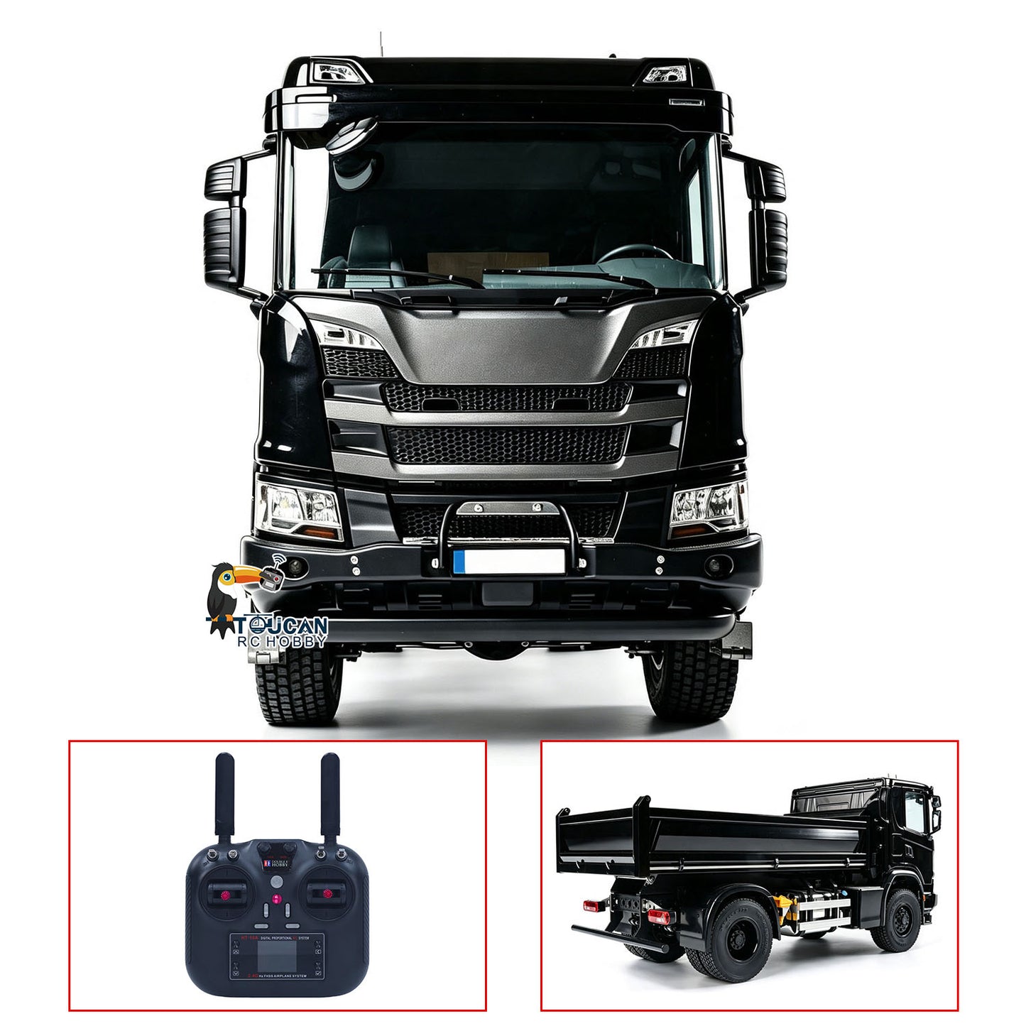 Double E E022 2Speed 4x4 1/14 Electric Screw RC Dump Truck 500G RTR Tipper Magnetic High Roof Full Metal Axle Radio Battery