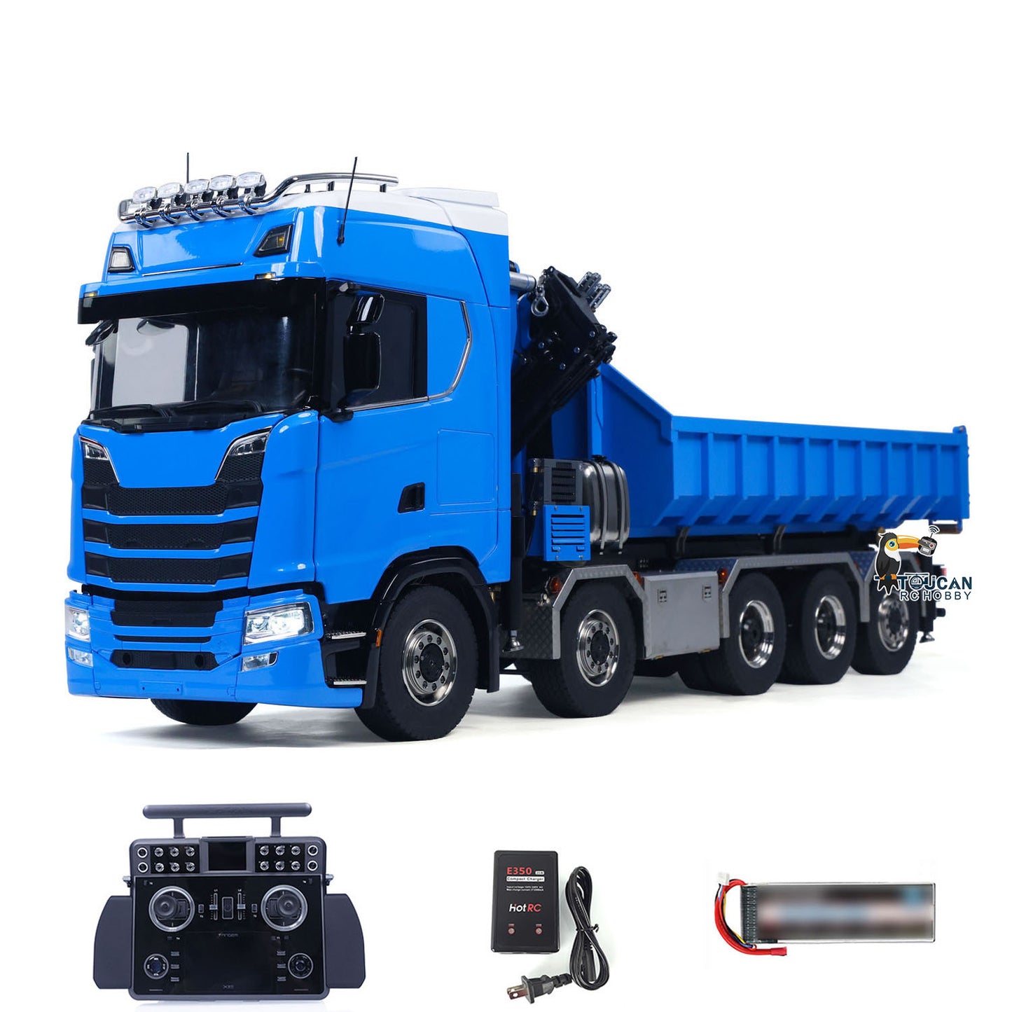 RC Metal 1/14 Hydraulic Dumper & Crane 770S 10x10 3-speed RTR Full Dump Trucks Battery