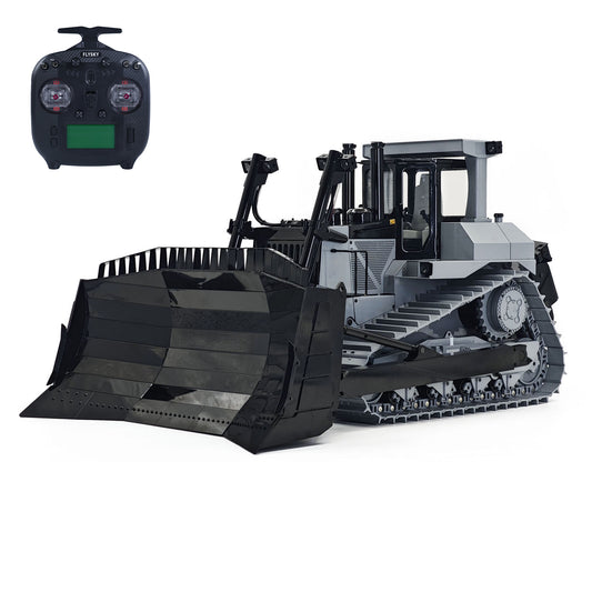 1/14 Metal RC Hydraulic Bulldozer DXR2 Light System Openable Door Remote Control Construction Vehicle JDM-98 Ultra Flysky Radio
