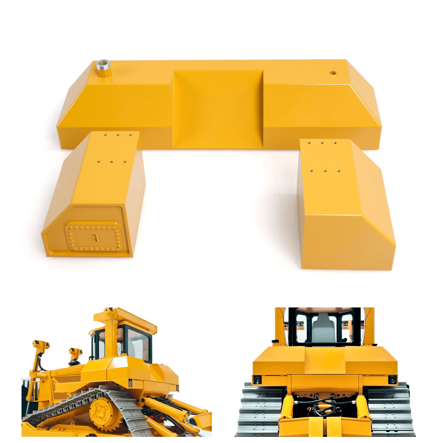 Alloy Fuel Tank D11 Dozer Oil Box for 1/14 JDM-98 RC Hydraulic Bulldozer Remote Control Construction Vehicles DIY Model Parts