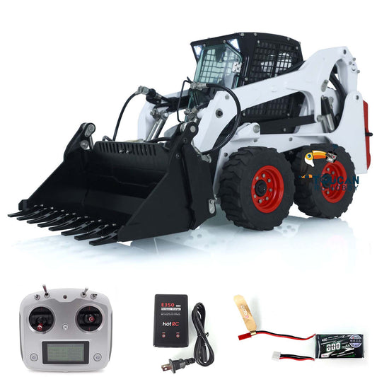 1/14 LESU Aoue-LT5H Metal RC Hydraulic Skid-Steer Loader Wheeled Radio Controlled DIY Model Painted Car W/ Sound Light ESC Motor