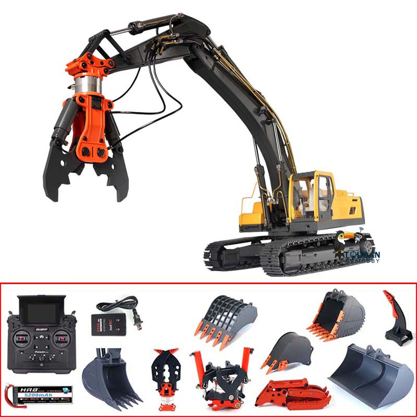 1/14 EC360 JDModel RC Hydraulic Excavator Radio Controlled Electric Diggers V2 RTR FlySky PL18 Ultimate Version ESC Servo Motor