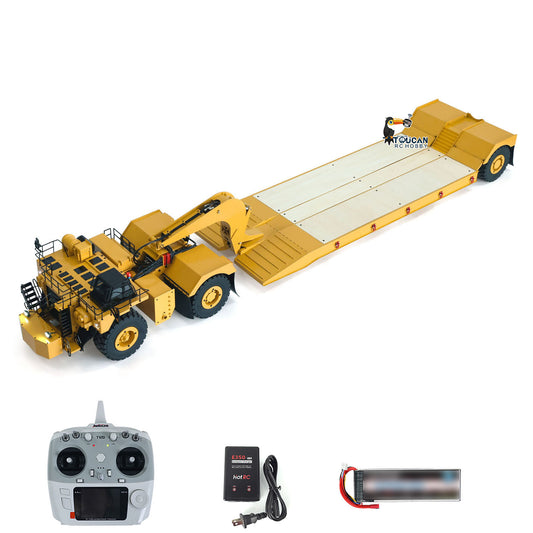 Metal 1/20 RC Heavy Duty Hydraulic Mining Trailer C739D PRO Gooseneck Car Remote Control Construction Machine RTR Battery