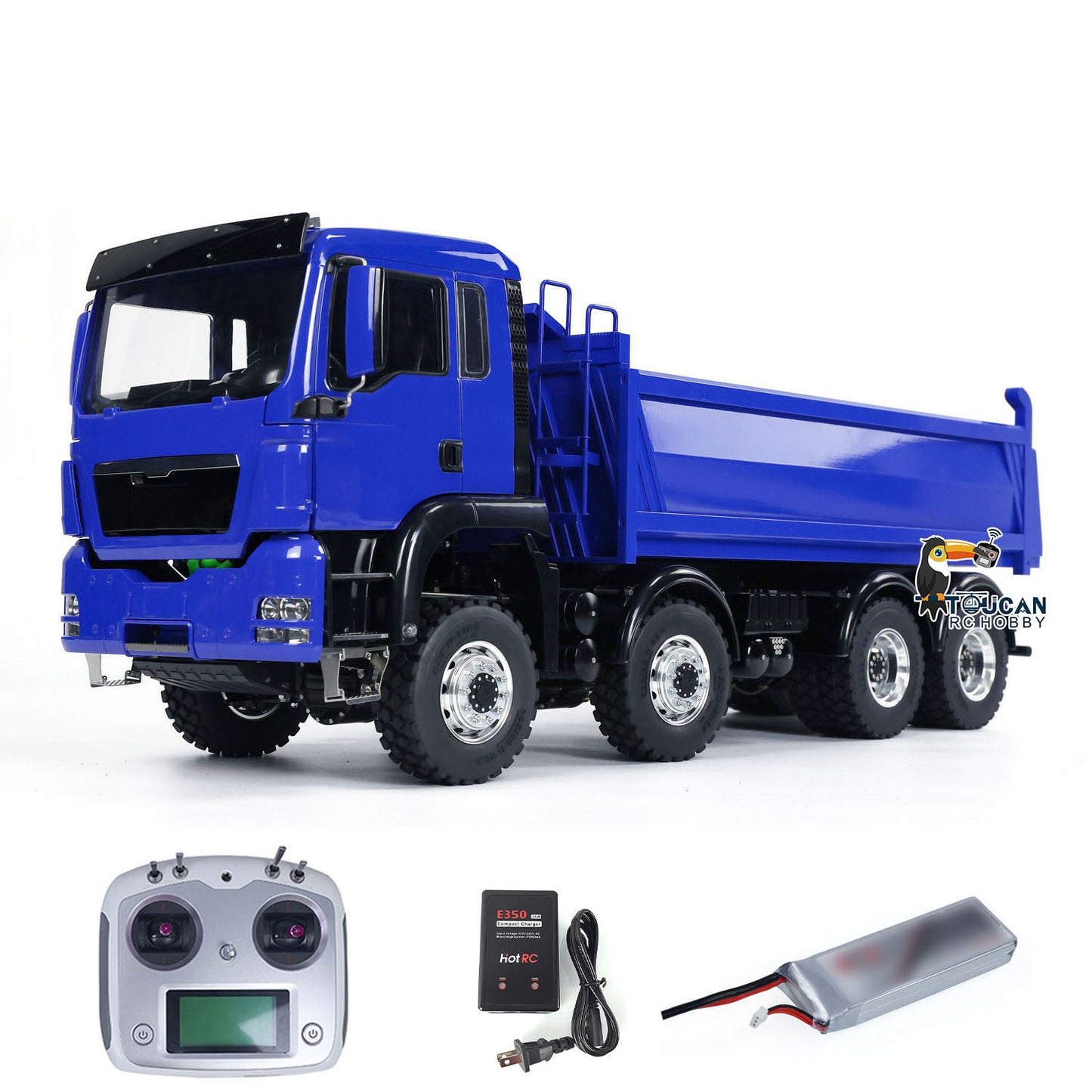 LESU 8x8 1/14 RC Hydraulic Lifting Dumper Truck Model Radio Control Painted Car 540 Power Motor 2-speed High Torque Transmission