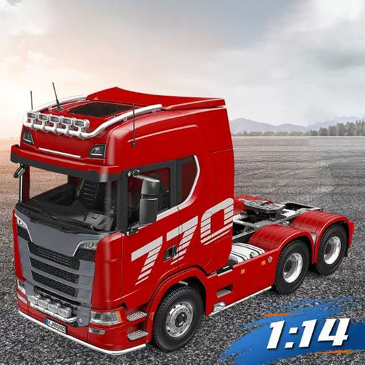 KABOLITE 1/14 770S RC Tractor Truck 6x6 Remote Control Lorry Car 2Speed Gearbox Differential Lock Battery Radio RTR Model