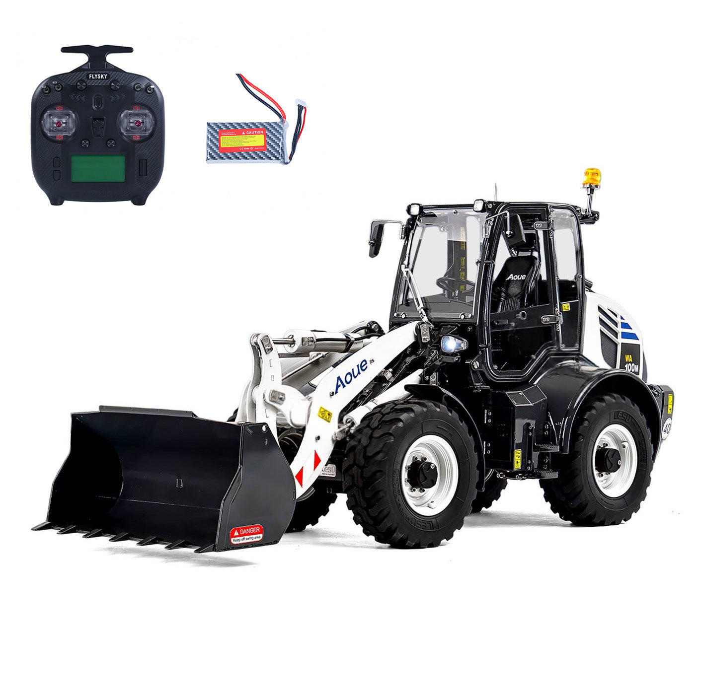 Metal LESU 1/14 RC Hydraulic Loader Aoue WA100M-8 4X4 RTR Remote Control Construction Vehicle Axle Differential Lock Sound Light ST8 Radio Engineering Machine