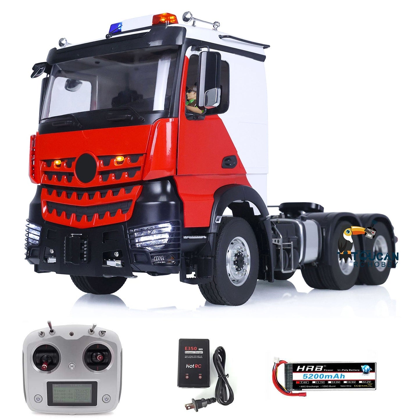 TOUCAN 6*6 1/14 RTR 1851 3363 RC Tractor Truck Electric Radio Controlled Car Simulation Model 2Speed Gearbox Light Sound