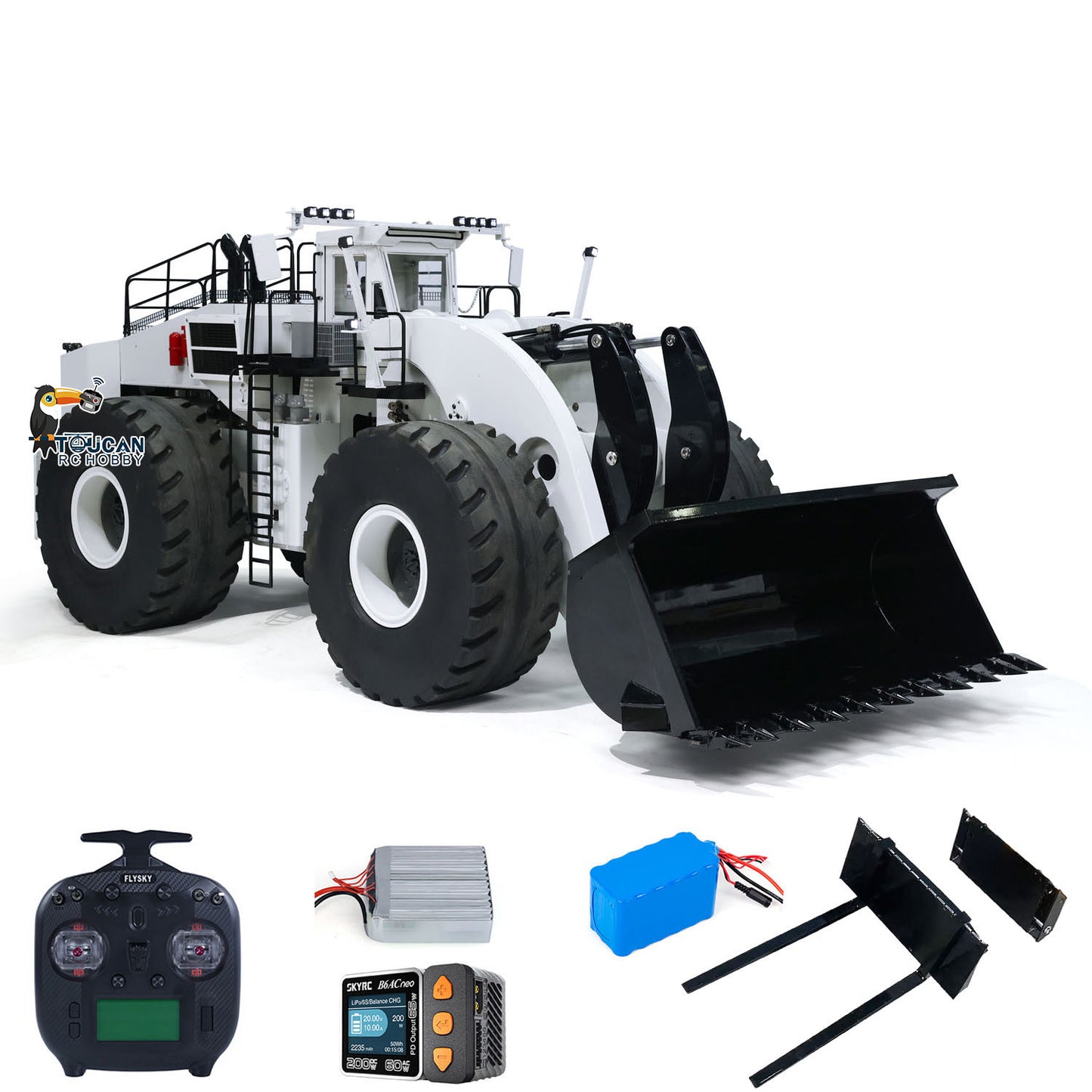 150KG! 1:14 RC Hydraulic Loader L2350 Heavy Duty RTR Radio Control Construction Vehicle with Sound Light Smoke