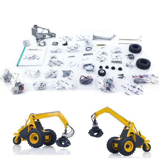 Unassembled Kit Model LESU Metal 1/14 Remote Control Hydraulic Log Loader AOUE 225A RC Sugarcane Loader Grabber 4CH Valve Light Engineering Car