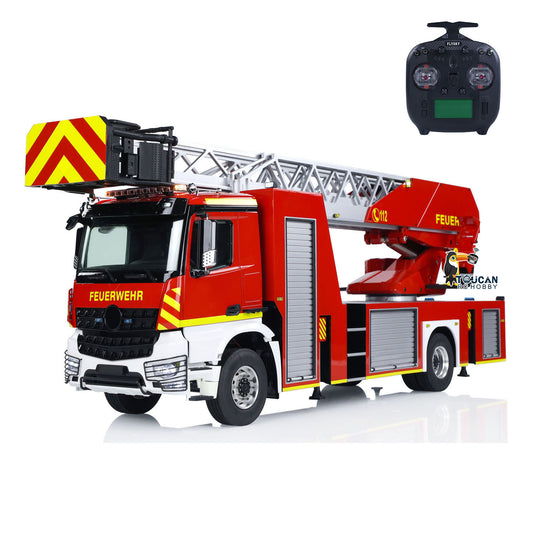 1/14 4X2 Metal Chassis Electric Lift Ladder Truck RC Fire Truck ST8 Radio 2Speed Full Metal Differential Axle