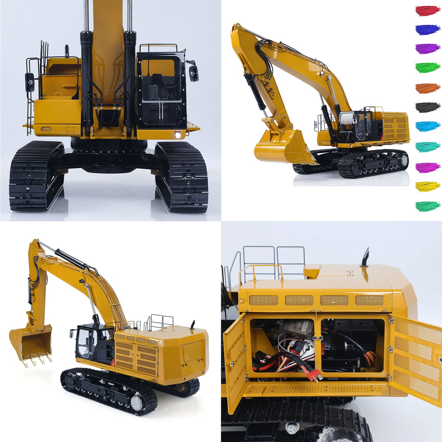 LESU C374F 1/14 Hydraulic RC Heavy Excavator Metal Radio Controlled Digger Construction Car Paladin PL18EV LITE 6CH Valve Brushless Motor Pump