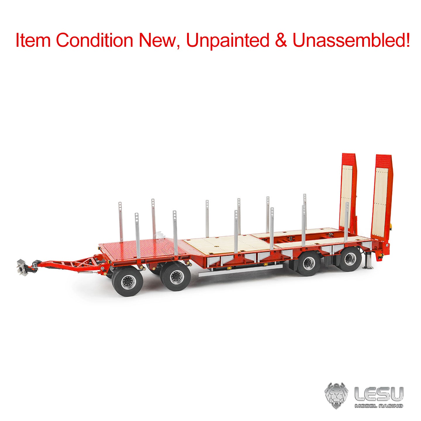 LESU A0049 1/14 Metal Hydraulic Lifting Tailboard Trailer Rear Support Legs 2CH Valve Pump for RC Tractor Truck DIY Lorry Excavator