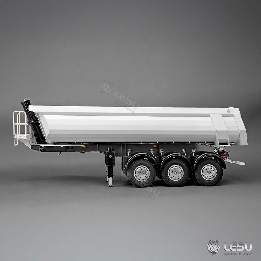 3Axles LESU Metal 1/14 RC Hydraulic Dump Trailer for DIY TAMIYA Tractor Truck Radio Controlled Lorry Car Vehicle R620 770S FH16