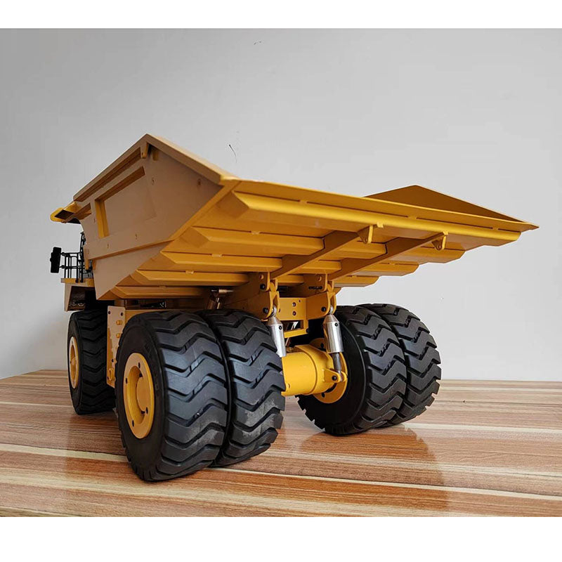 1/20 793D Metal Hydraulic RC Mine Truck Remote Controlled Heavy-duty Dumper Model Car I6X Radio Lights 61*38*30cm