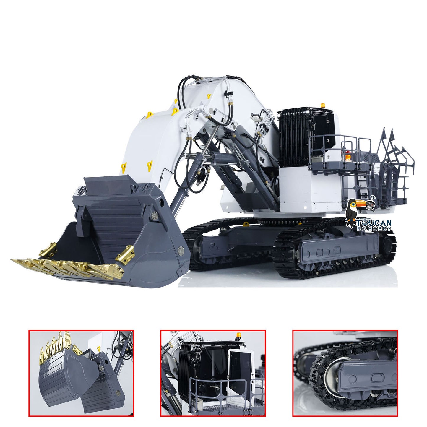1/14 LESU AOUE 9150 RC Hydraulic Double Pump Excavator Light System Heavy Shovel Painted Construction Car