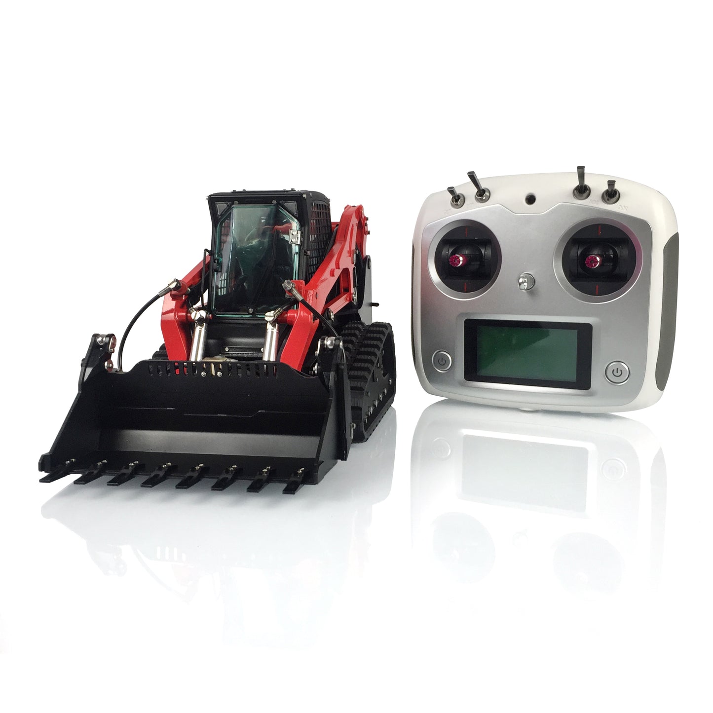 LESU 1/14 Aoue LT5 RC Hydraulic Skid-Steer Loader Remote Controlled Vehicle Electric Model I6S Radio Battery Model