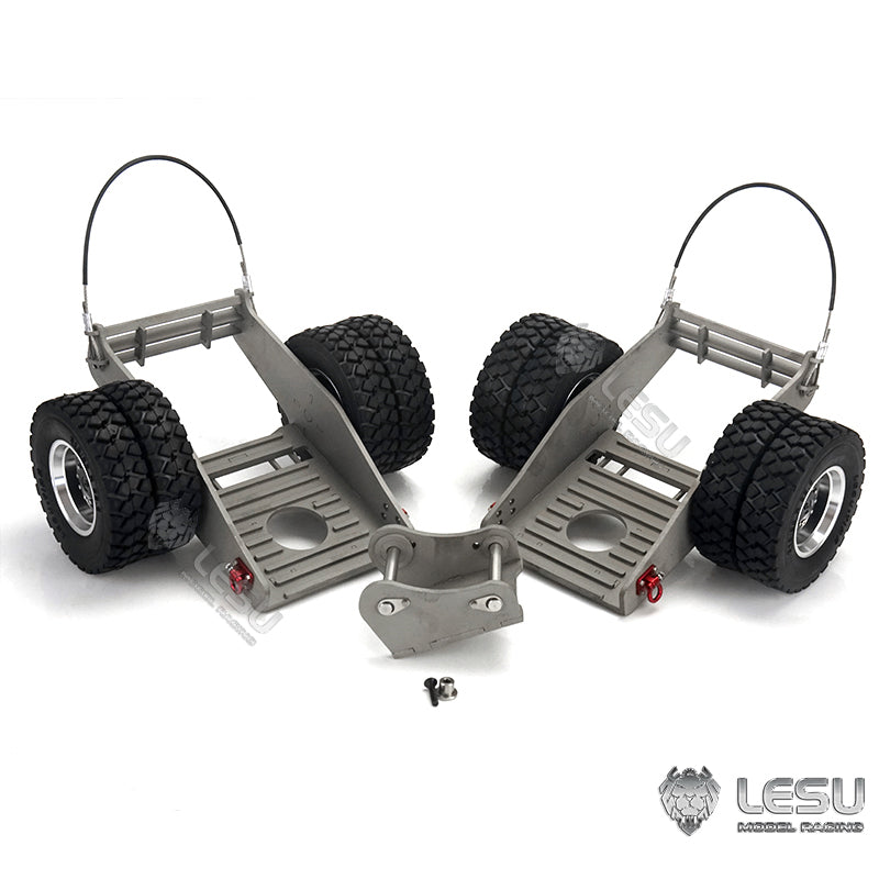 Metal Compactor Tree Digging Tool Ripper Bucket Scraper Trailer for 1/14 LESU RC Hydraulic C374 Excavator DIY Model B0001