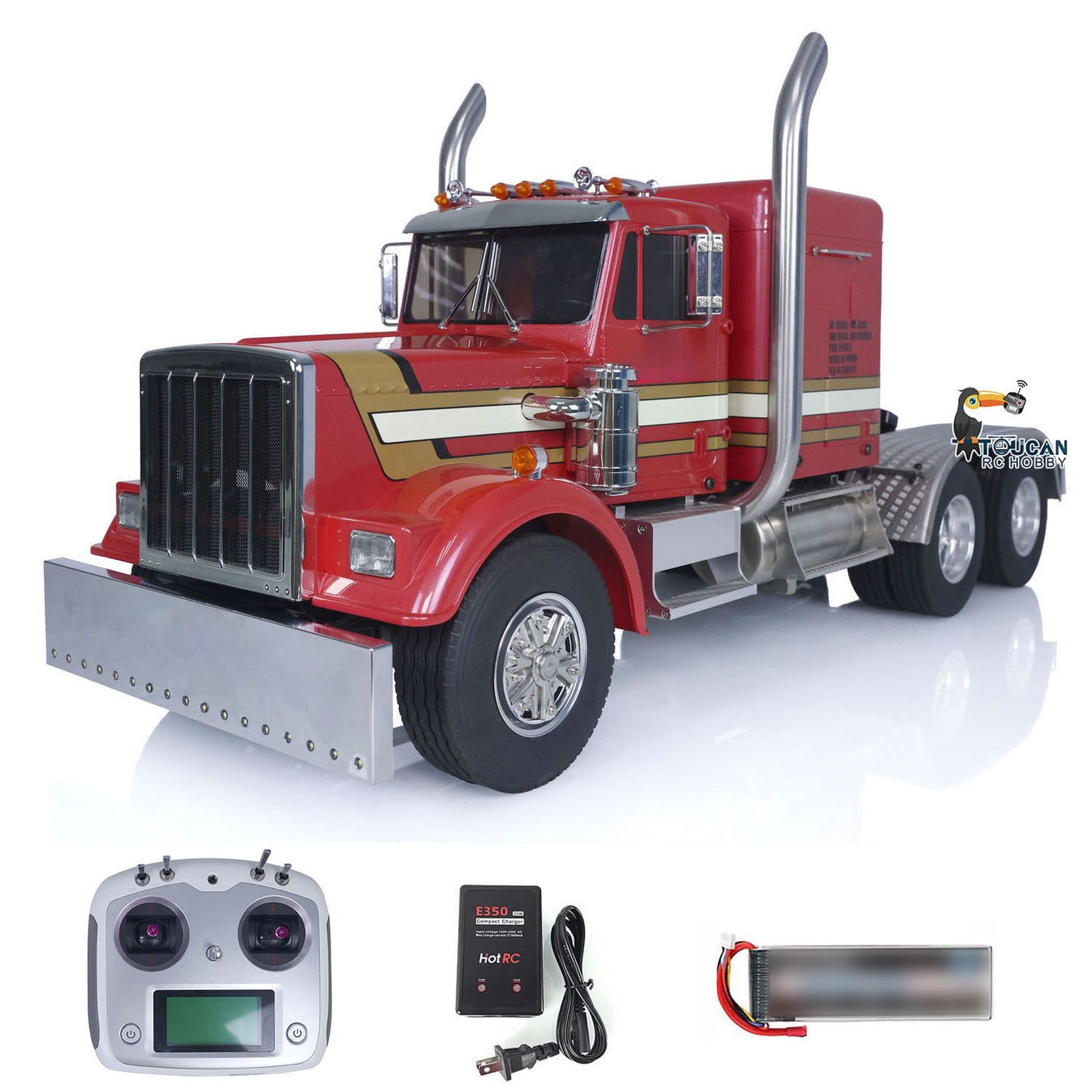 Assembled 1/14 TAMIYA 56301 6x6 King Hauler RC Tractor Truck RTR Metal Chassis Car Model Model Sound Light Radio Battery