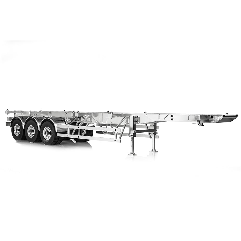 LESU 40ft 20ft Metal Trailer Chassis for 1/14 Radio Controlled Tractor Container Truck RC Cars Model