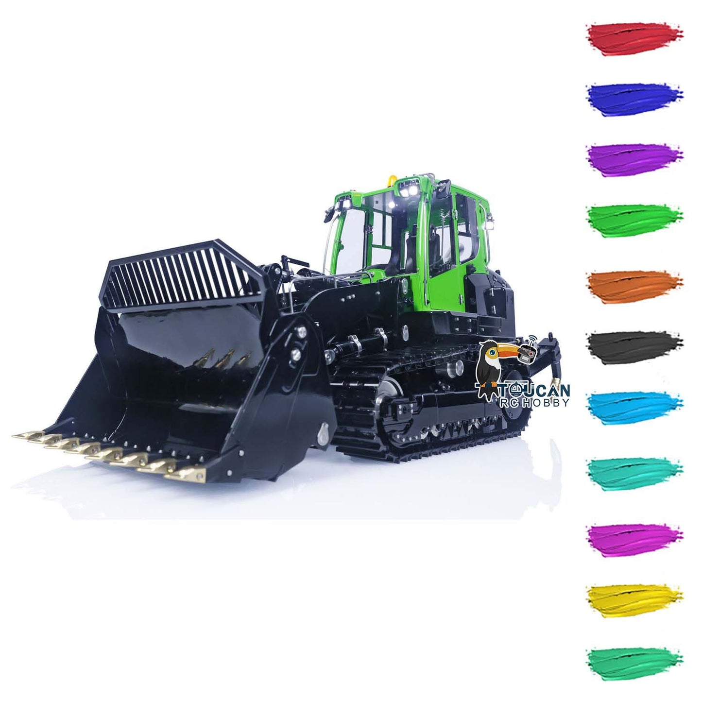 LESU Painted 1/14 Metal RC Hydraulic Loader 636 Remote Control Tracked Car PL18EV Lite Light Sound System ESC Servo