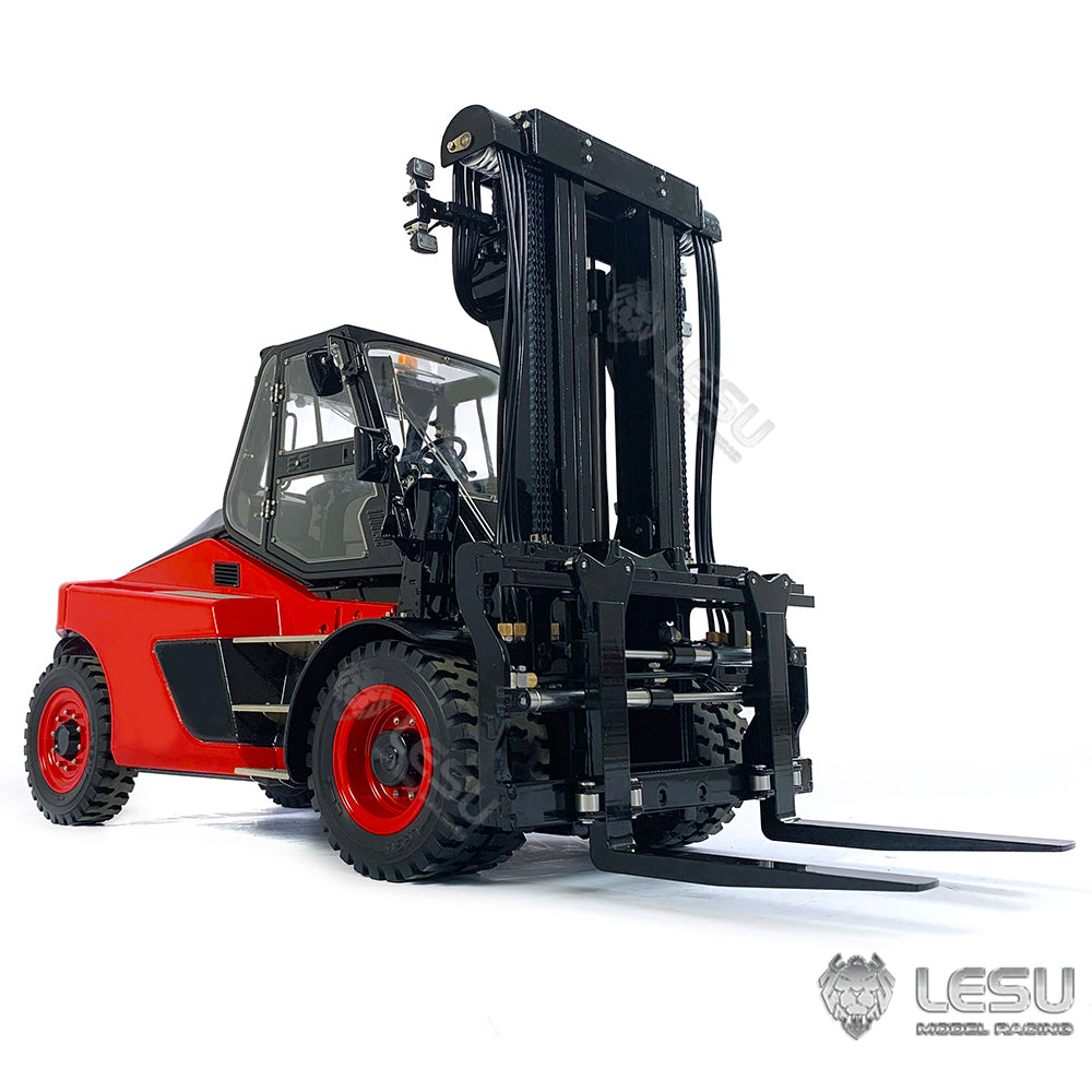 LESU 1/14 Aoue-LD160S RC Hydraulic Forklift Metal Remote Control Wheeled Car Sound Light System Painted Assembled Model