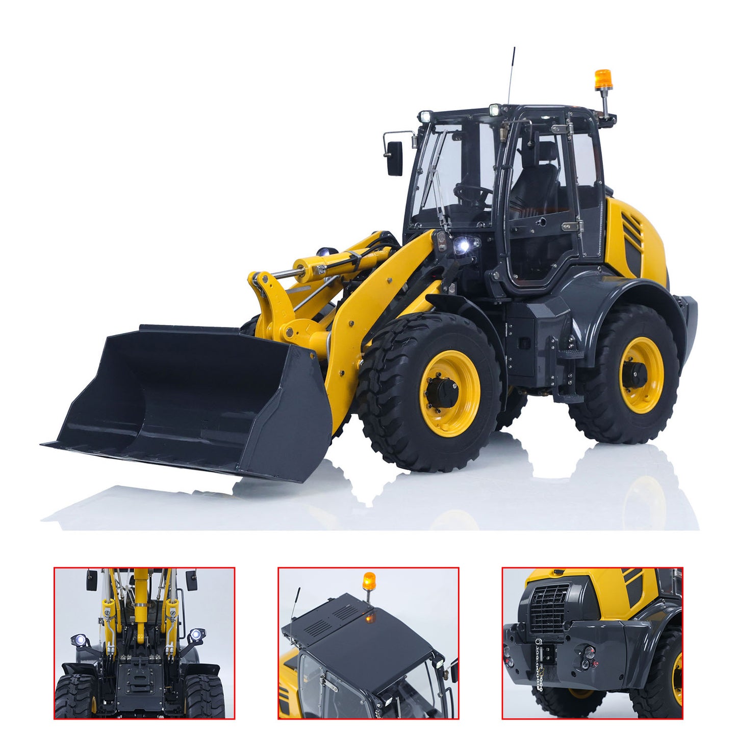 LESU PNP 1/14 4X4 RC Hydraulic Loader Aoue WA100M-8 Metal Remote Control Construction Vehicle Model 4CH Valve Axle Lock Sound Light Assembled