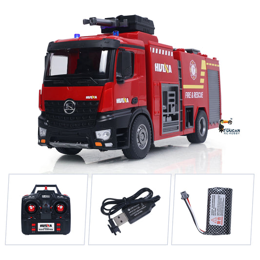 US STOCK HUINA 1/14 RC 2.4G 562 Box Water Sprayable Fire Truck Car Toy Model Gift Battery