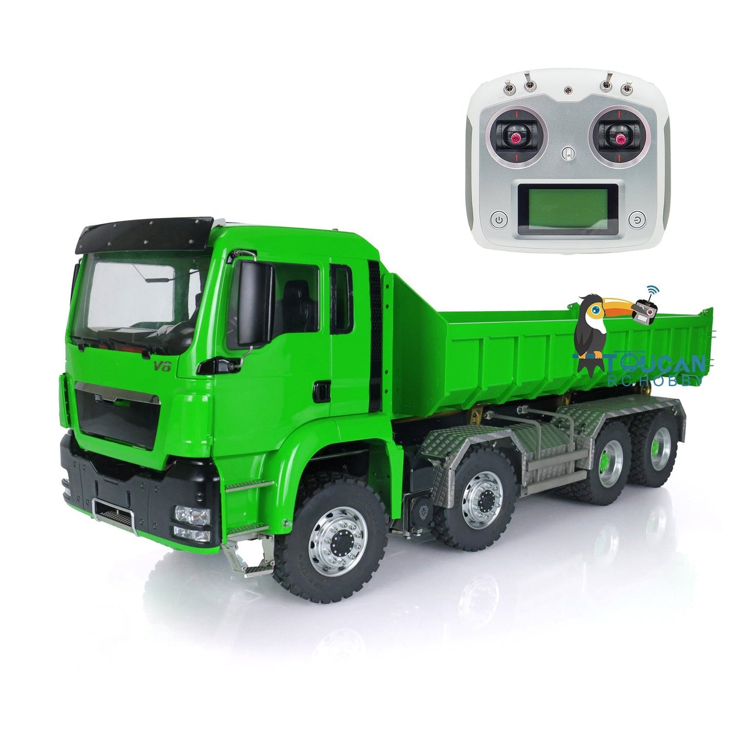 LESU 1/14 TGS 8*8 Hydraulic RC Dumper Truck Car 1/2 Transfer Case ESC Motor 3T Sound LED Light Lock Differential Steering Servo