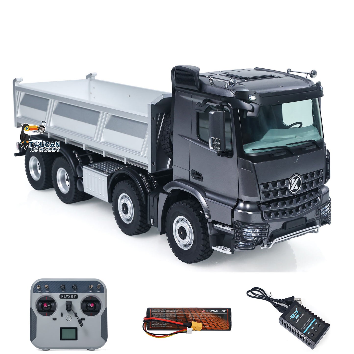 US STOCK RTR Kabolite 8X8 1/14 RC Dump Truck K5703 Electric Lifting Remote Control Tipper Model 2Speed Gearbox Lights Sound System