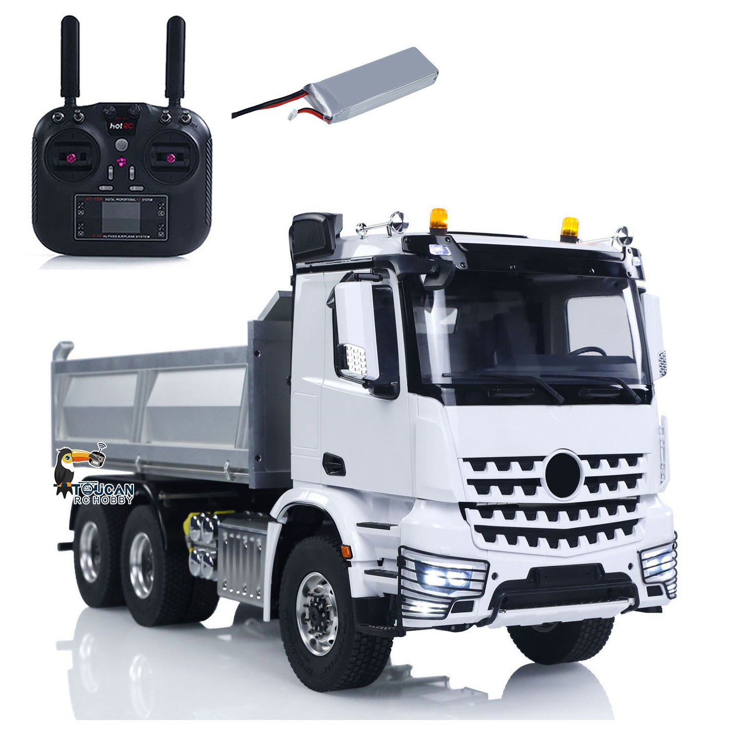 Fast Shipping 2Speed 3348 Metal Chassis 1/14 RTR RC Hydraulic Dumper Remote Control Tipper Model NO Lock Differential Axle Light Sound Battery