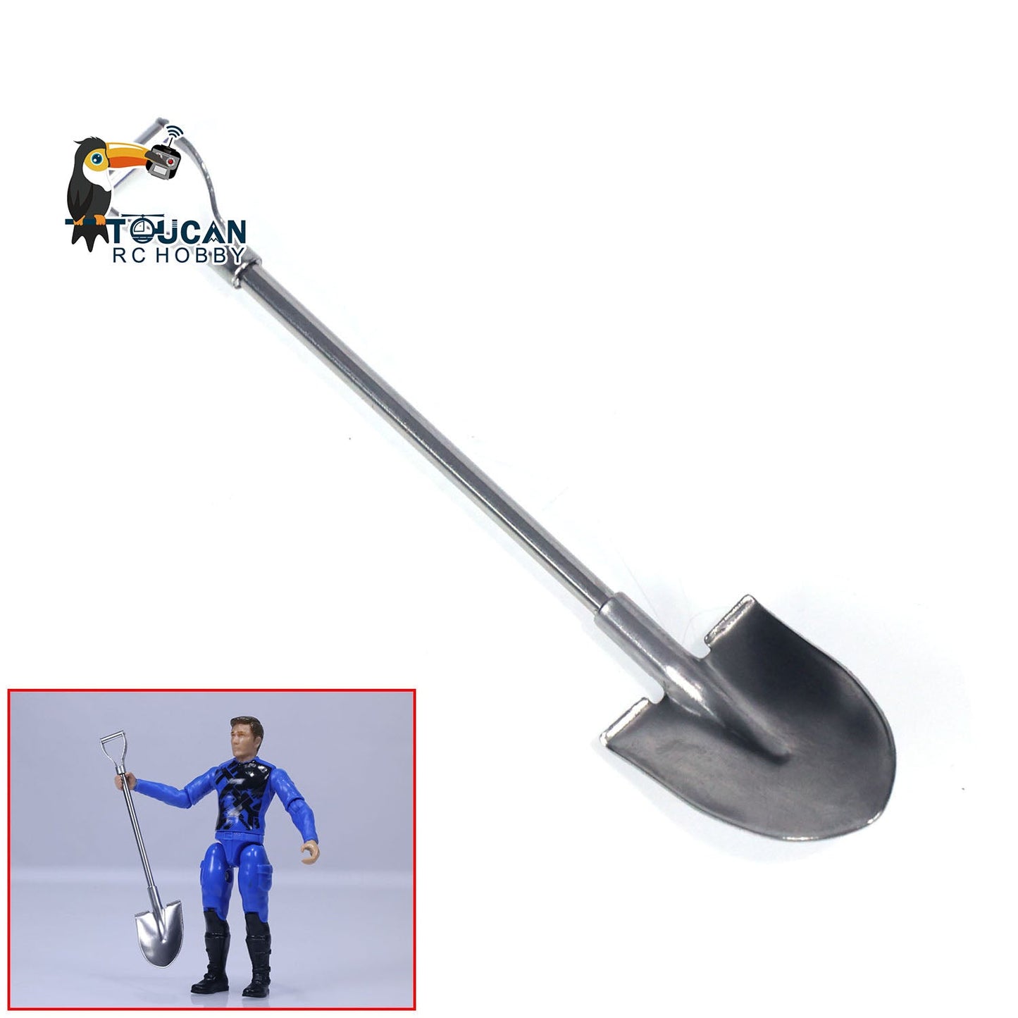 LESU 1/14 Metal Square Round Spade Handle Metal Wheelbarrow for RC Trucks Construction Vehicles DIY Spare Parts Cars Model