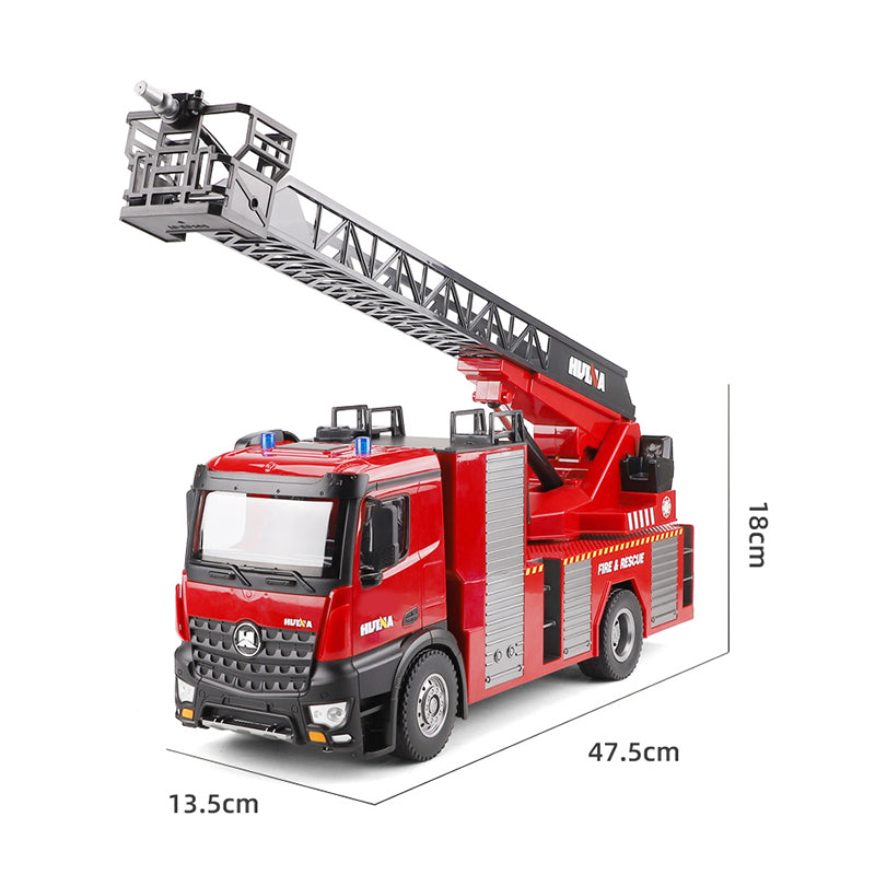 SOLD OUT US STOCK HUINA Toy 1/14 561 2.4G Sprayable Scaling Ladder Fire Truck Tractor RC Model Car