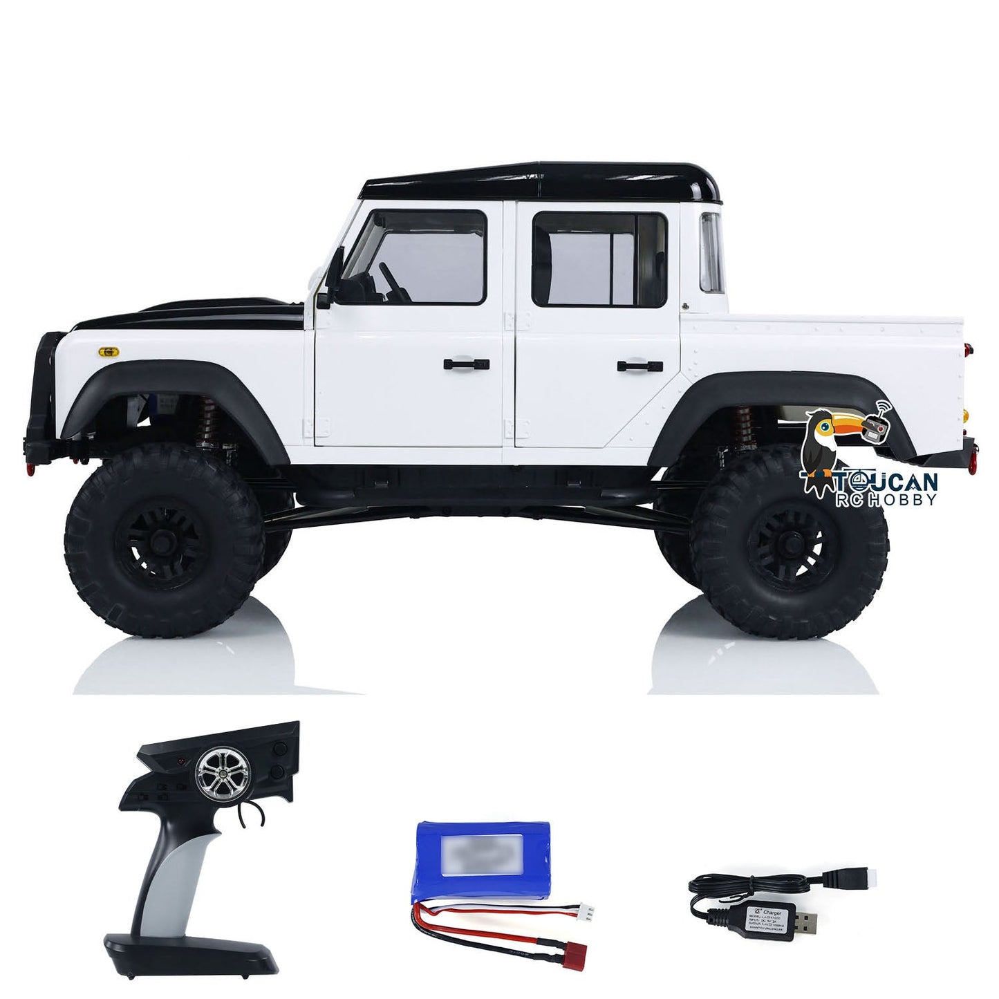 Double E 1/8 RC Pickup 4WD E102-003 4x4 Radio Control Rock Crawler Car Hobby Model ESC Servo Ready to Run Painted Assembled