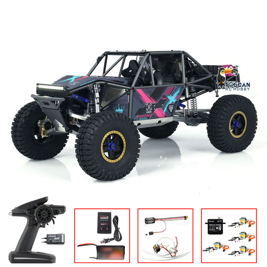 US Stock Capo U4 Queen CD1582X 1/8 4*4 Metal RC Crawler 2 Speed Radio Control Racing Vehicle Light Sounds Smoke Battery for RC Model Enthusiast