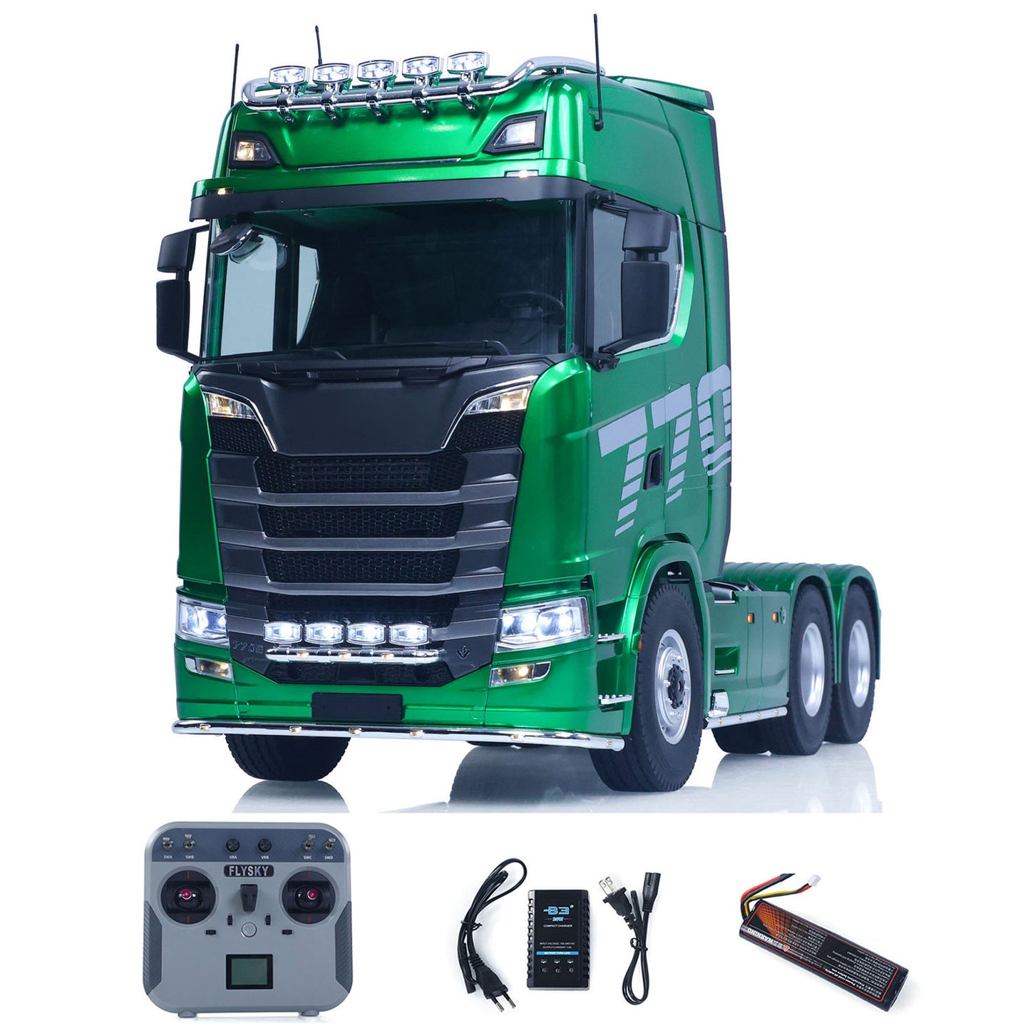 Fast Shipping 1/14 KABOLITE RC Tractor Truck 770S 100 6X6 2Speed Romote Control Vehicle Axle Locks Metal Chassis Rail Openable Door RTR