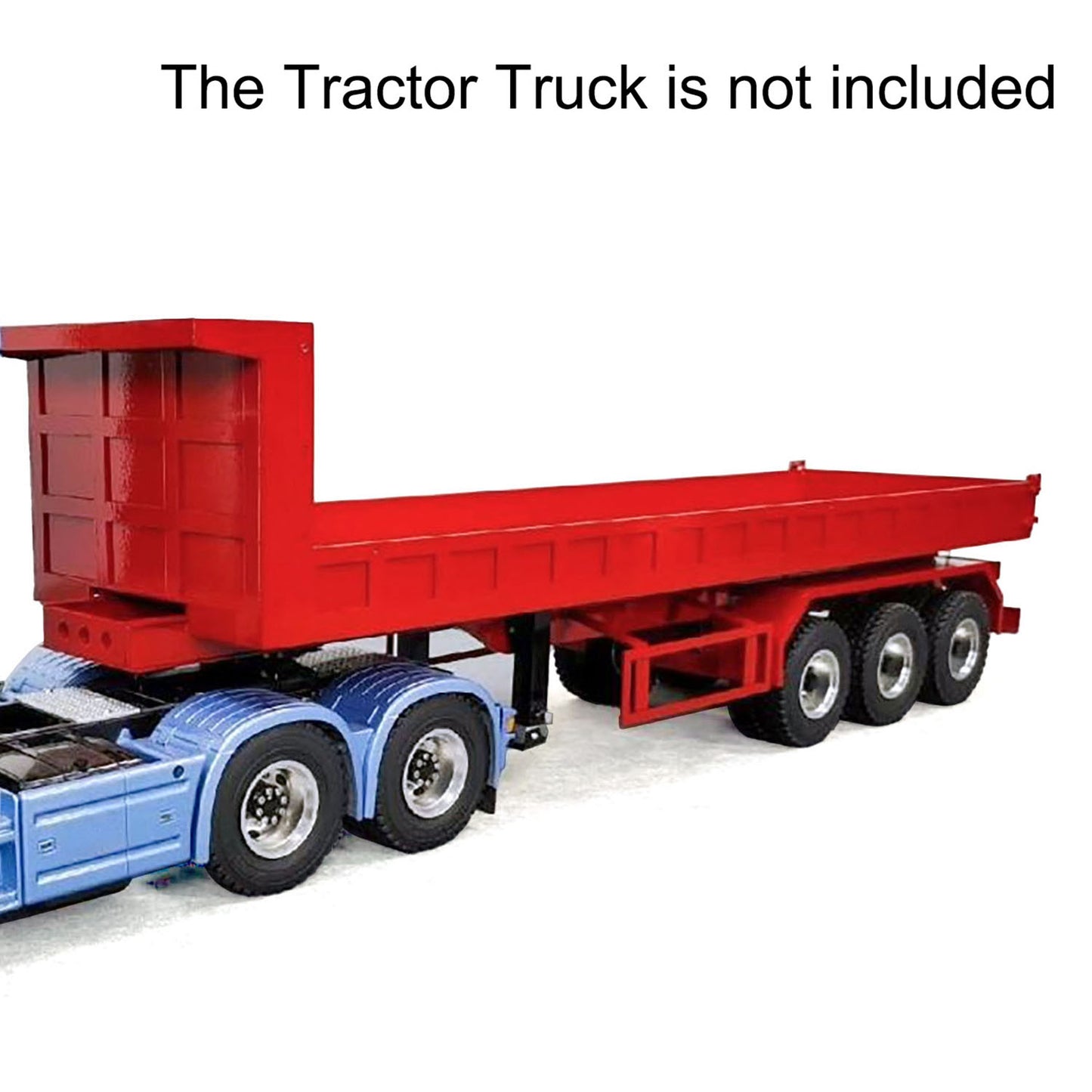 1/14 Metal 3Axles Remote Control Low Sided Hydraulic Dump Trailer Electric Landing Legs Assembled for DIY Tamiya LESU RC Tractor Truck