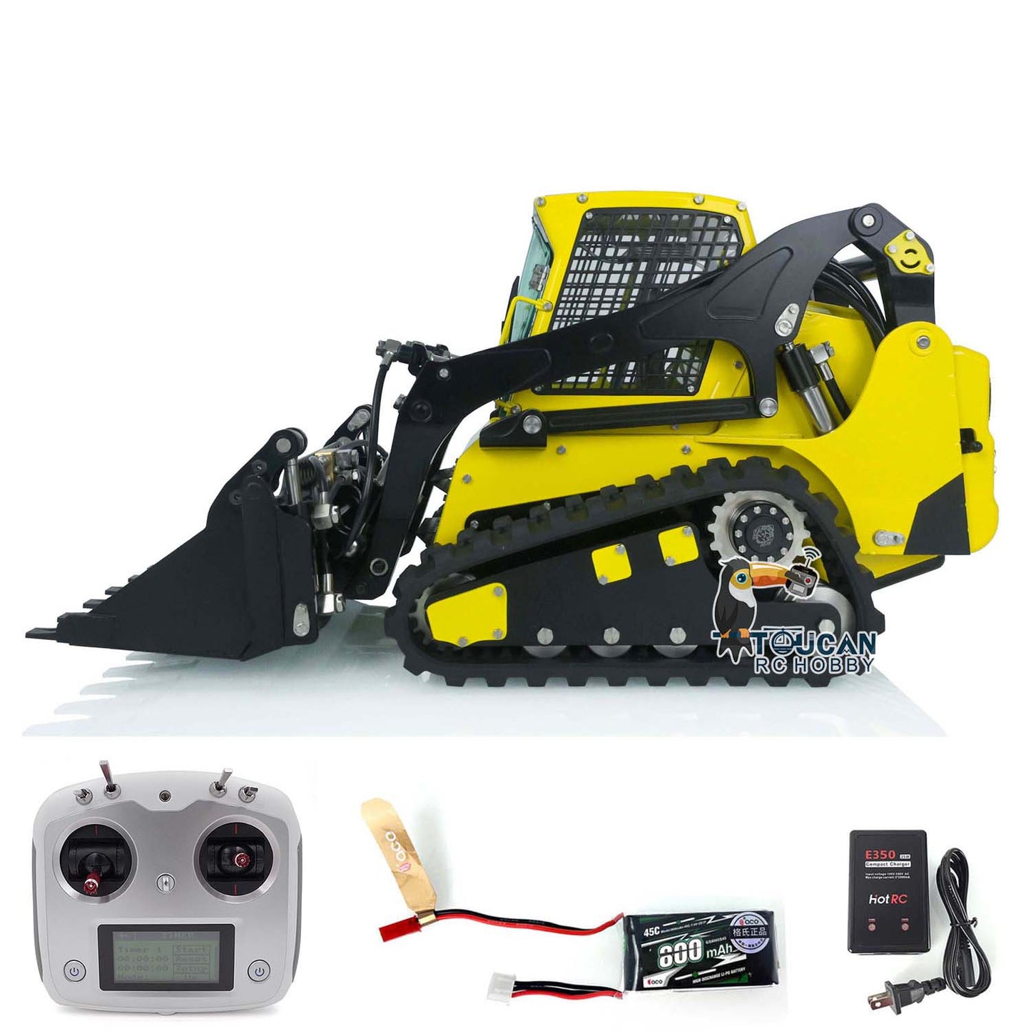 1/14 LESU Hydraulic RC Loader Aoue LT5 Tracked Skid-Steer Radio Control Truck Electric Hobby Model Light Sound RTR