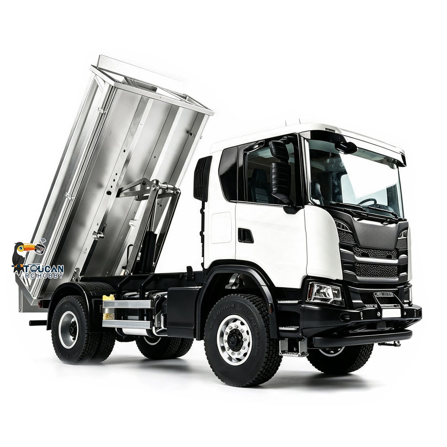 Double E E022 2Speed 4x4 1/14 Electric Screw RC Dump Truck 500G RTR Tipper Magnetic High Roof Full Metal Axle Radio Battery