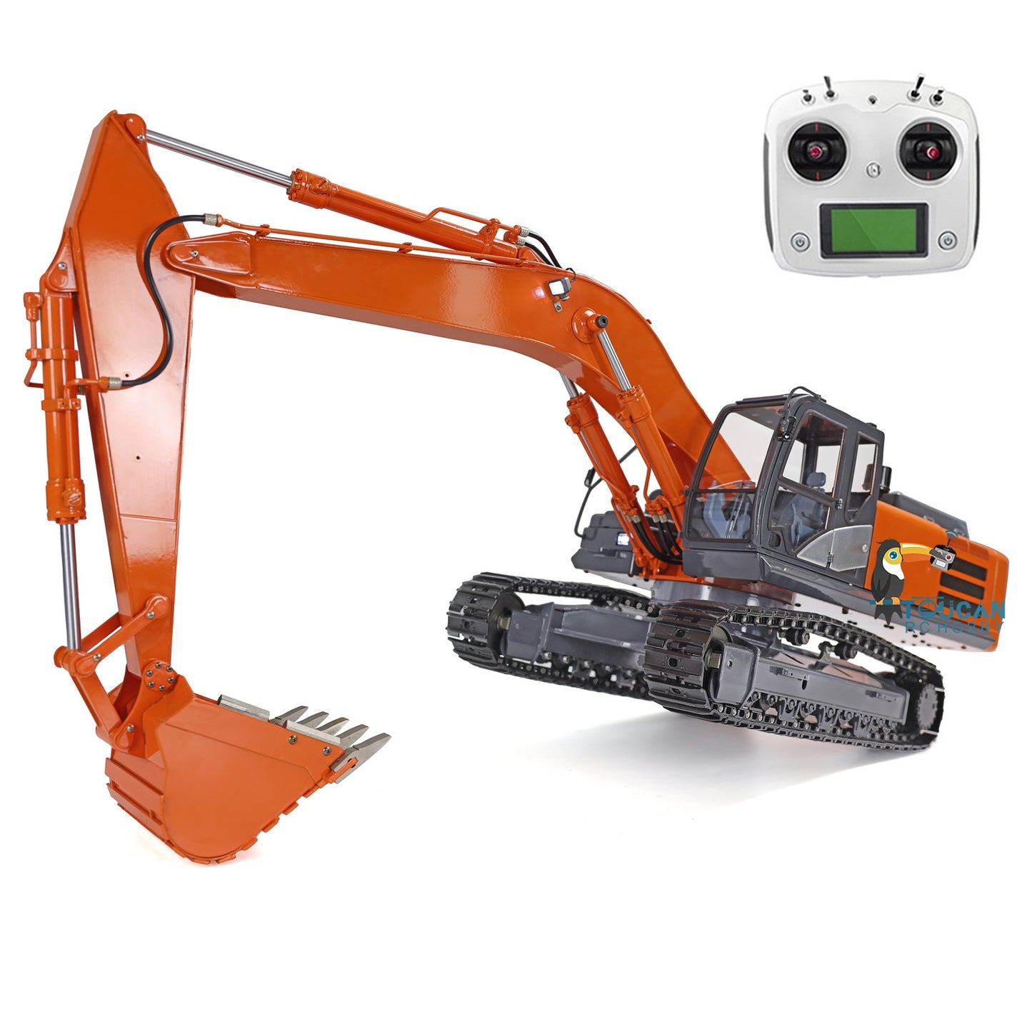 HITACHI 360 DIM-H3 1/12 Metal Hydraulic RC Excavator RTR Light System Motor ESC 3-way Median Oil Return Assembled and Painted