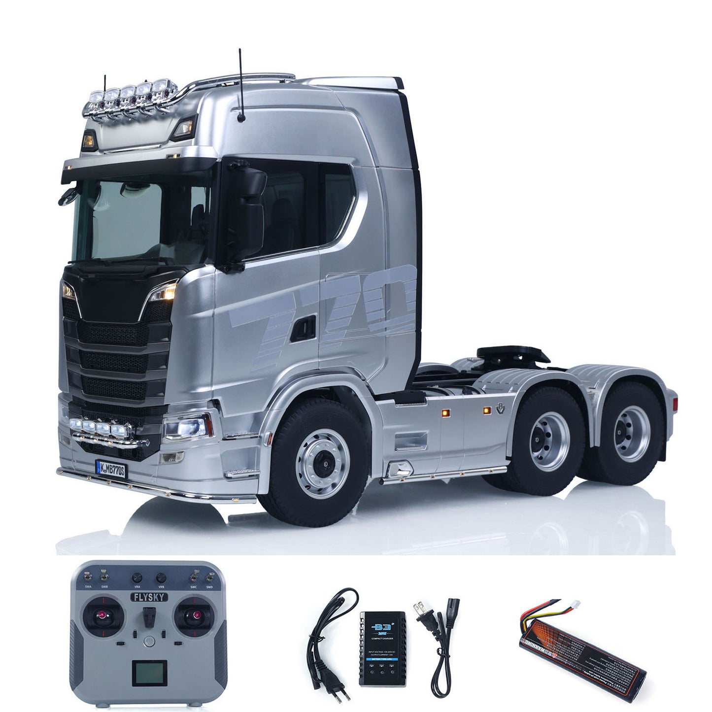 Fast Shipping 1/14 KABOLITE RC Tractor Car 770S 100 6x6 Romote Control Truck 2Speed Gearbox Differential Lock Vehicle 6WD Sound Light Model