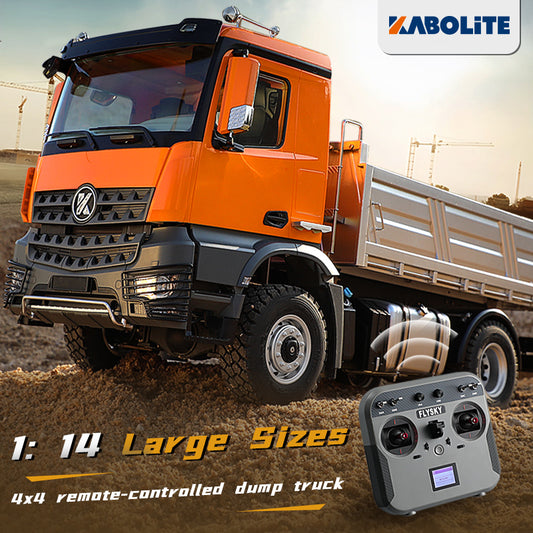 Fast Free Shipping 1/14 Kabolite 5701 RC Dump Truck 4x4 Remote Control Dumper Car Sound Light Simulation Vehicle Hobby Model