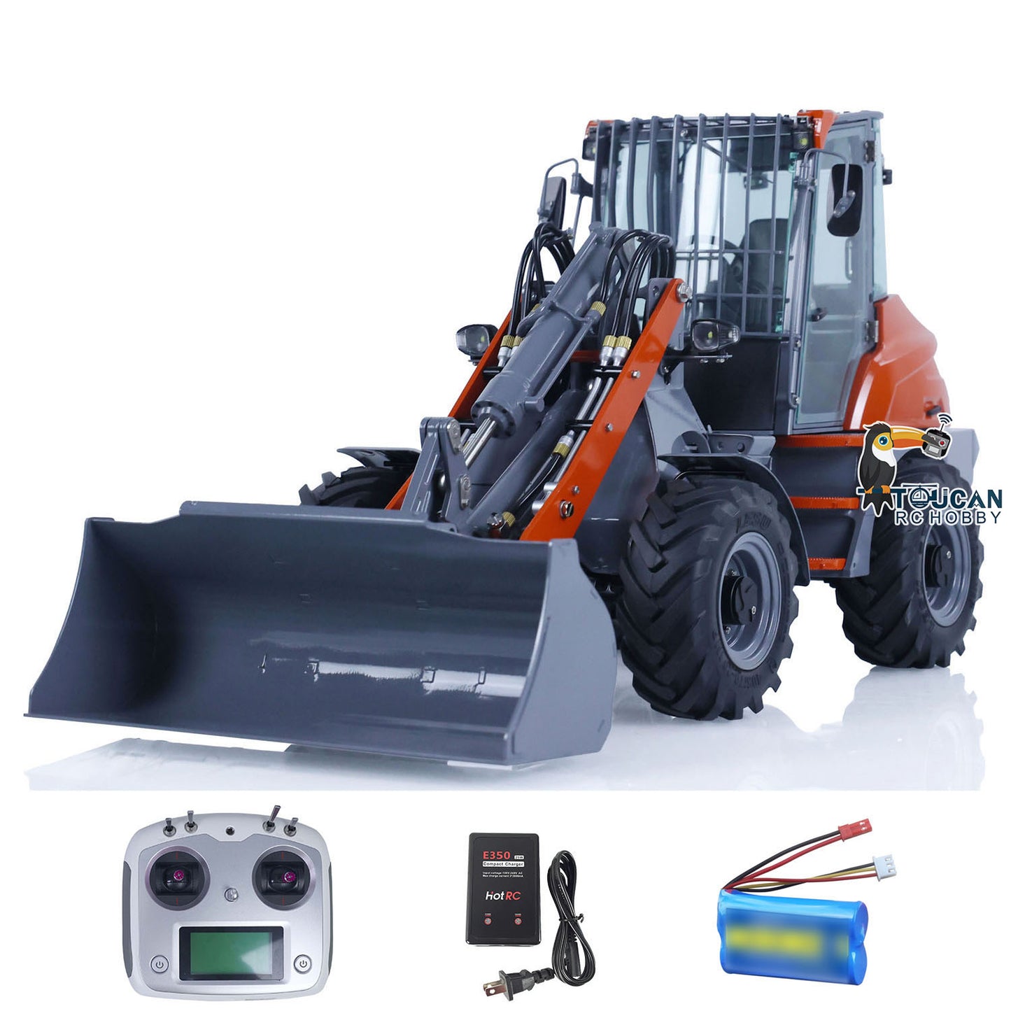 LESU Metal 1/14 Hydraulic RC Loader AOUE MCL8 RTR Remote Control Car Models Ready to Run Painted Assembled Vehicle