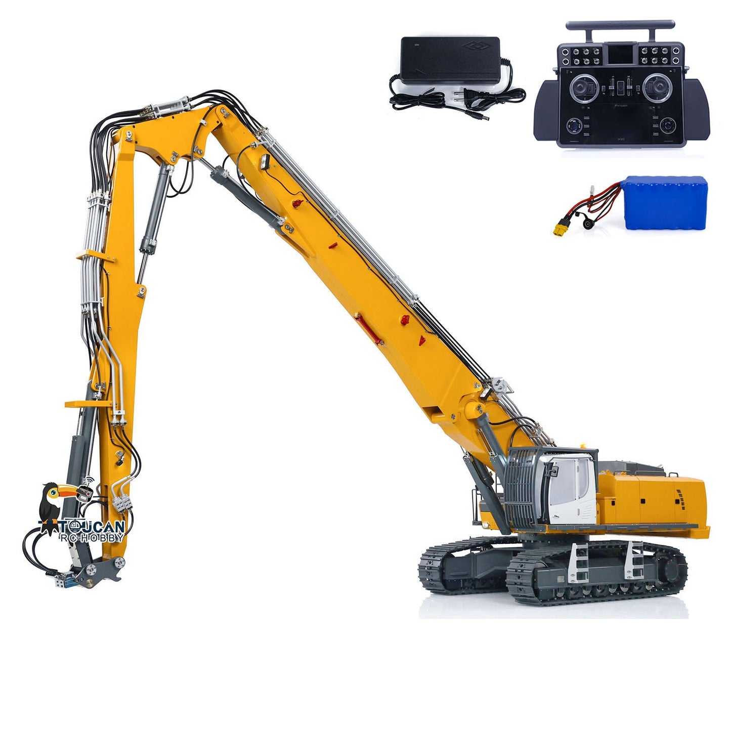 1/14 CUT K970-300 Hydraulic RC Excavator Remote Control Demolition Machine Painted Assembled Model TandemXE Hobby Model Gift