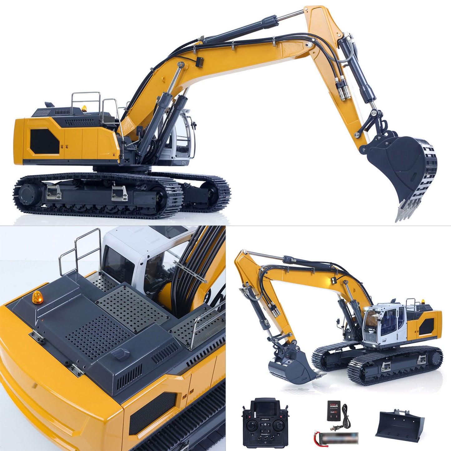 US STOCK 1:14 Hydraulic RC Excavator for Remote Control 945 5CH Reversing Valve