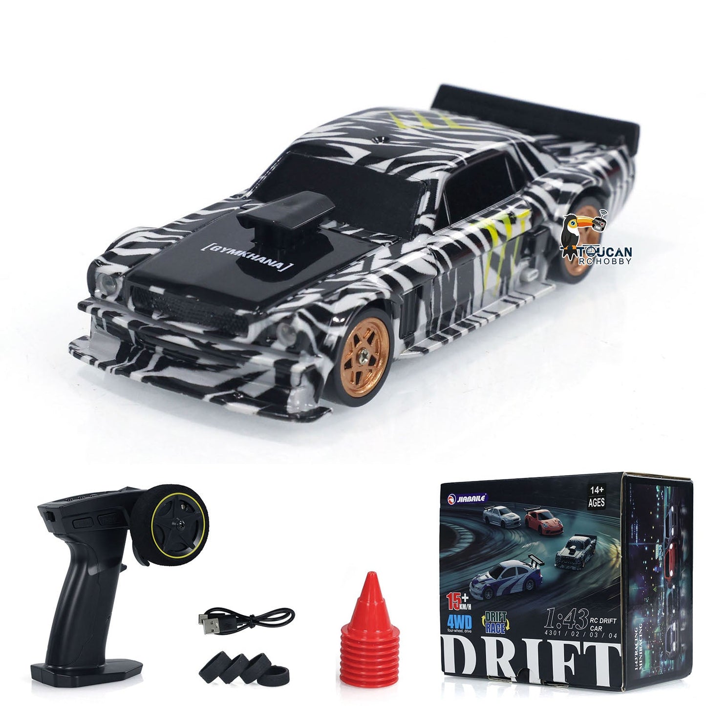 1/43 4WD 2.4g 11*4.5*3CM Mini RC Race Car Radio Control Drift Car Toy High Speed Model Ready to Run Painted and Assembled