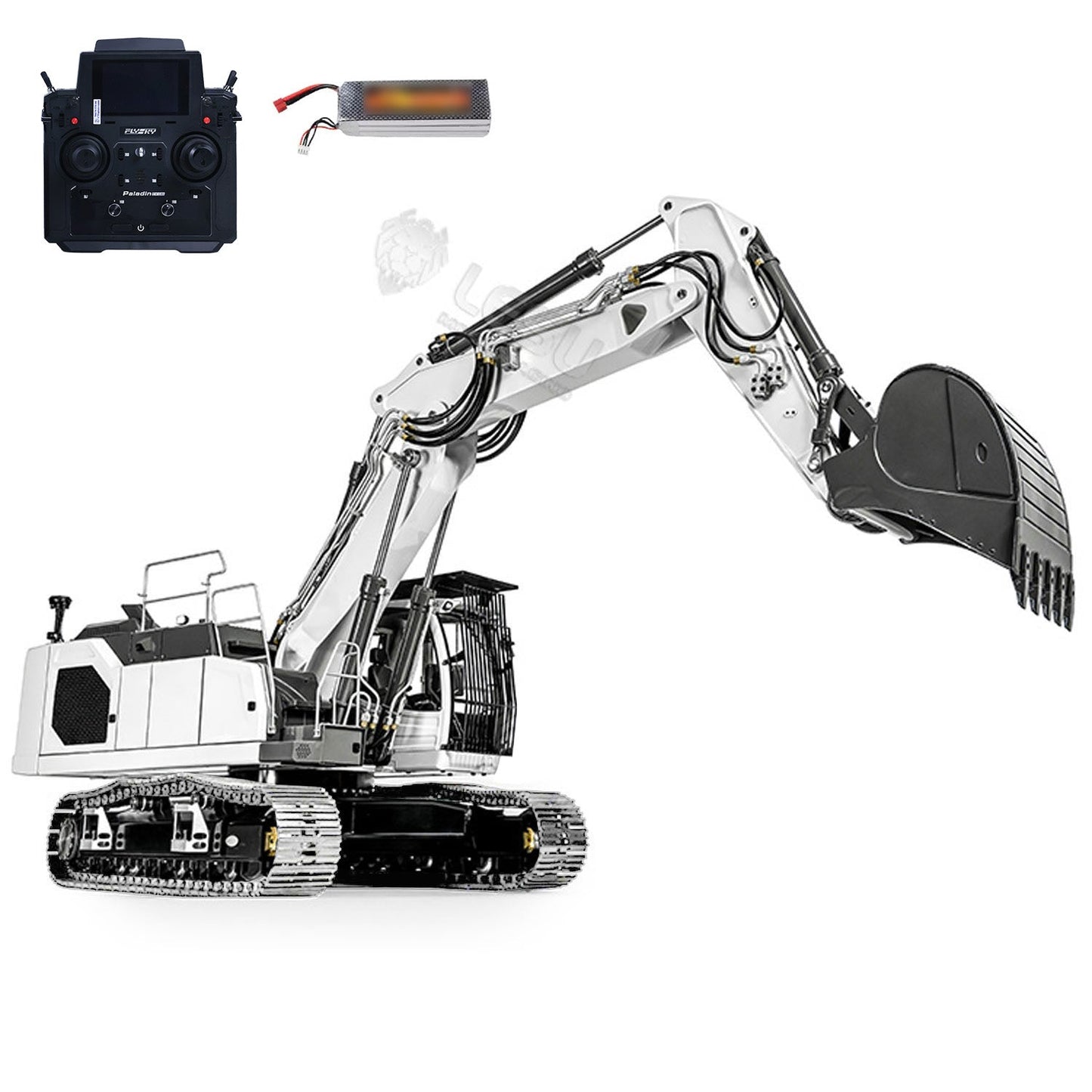 LESU LR945 1/14 3-arm RC Hydraulic Equipment Metal Excavator Remote Control Digger Electric Vehicle Kits PNP RTR Optional Versions