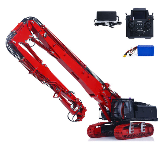 CUT 1/14 K970-300 Metal RC Hydraulic Excavators Model Remote Control Demolition Machine 5048 Brushless Motor CNC Alloy Chassis