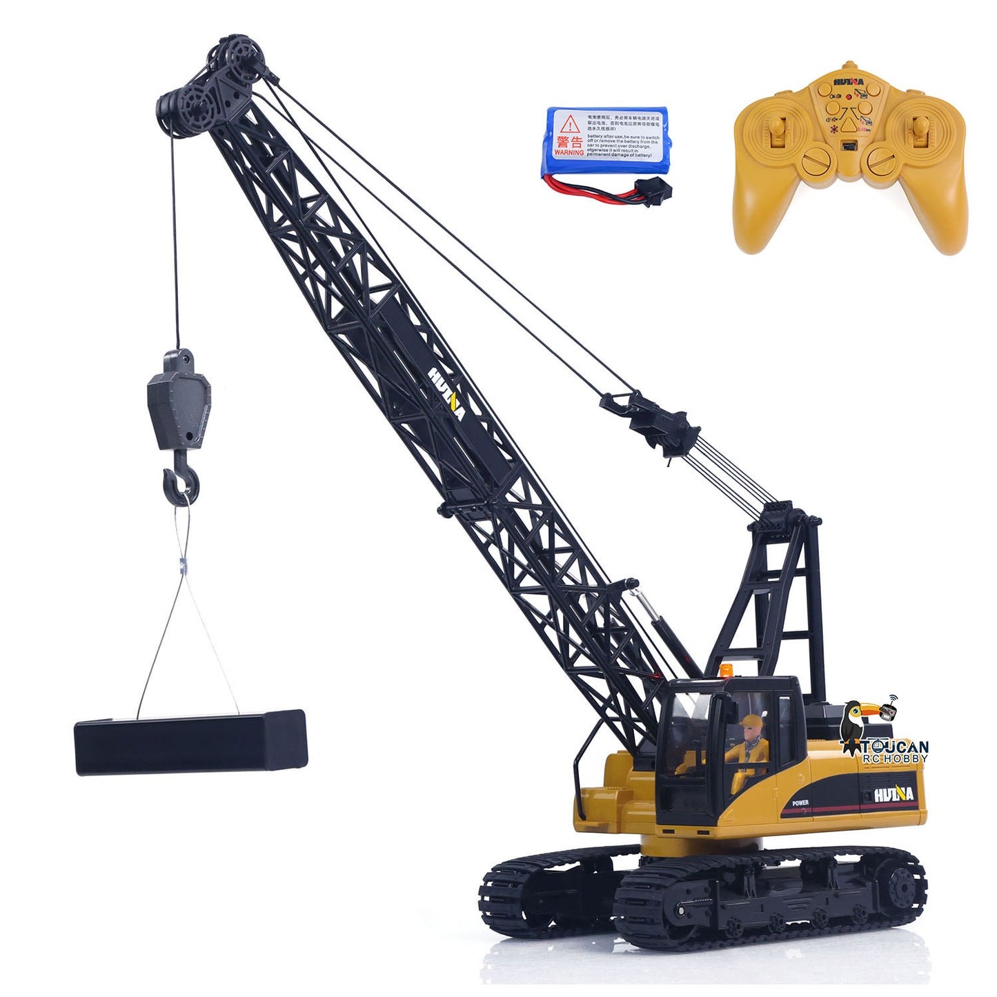 US STOCK HUINA 572 15CH RC 1/14 Construction Crane Truck Tower Excavator Model Car Toy